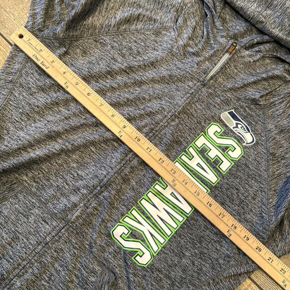 NFL Teams Seahawks Full Zip Women's Grey Hoodie Lightweight Jacket Size L - Picture 4 of 7
